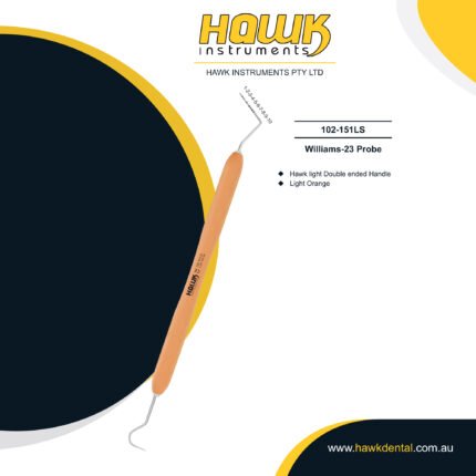 Hawk Dental Williams-23 Periodontal Probe for accurate periodontal depth measurement and dental assessment in Australia