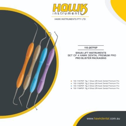 Hawk Dental 4-Piece Standard Gracey Curette Set Australia