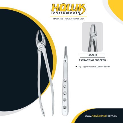 Hawk Instruments Adult Upper Incisor and Canine Extraction Forceps for precise tooth removal in Australia