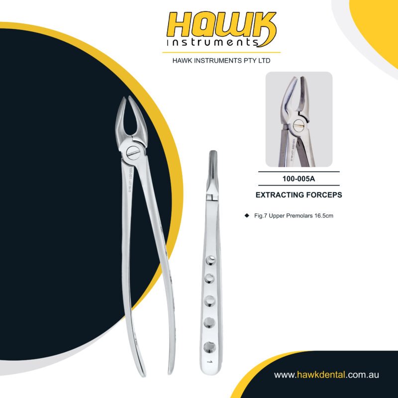 Hawk Instruments Upper Premolar Extraction Forceps for controlled and precise tooth removal in Australia