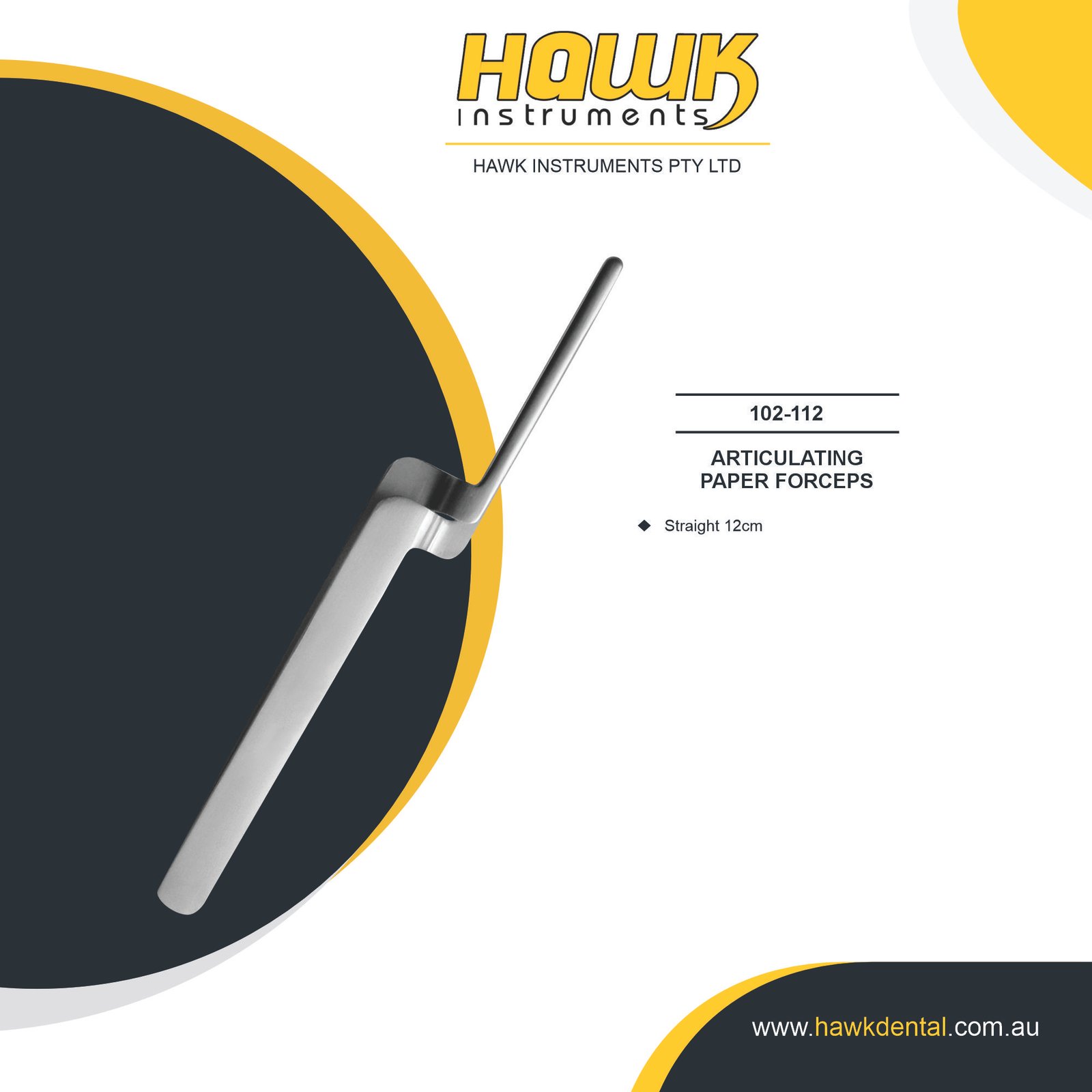 102-112 Hawk Instruments Dental Articulating Paper Holder Plier – Dental Instrument Australia