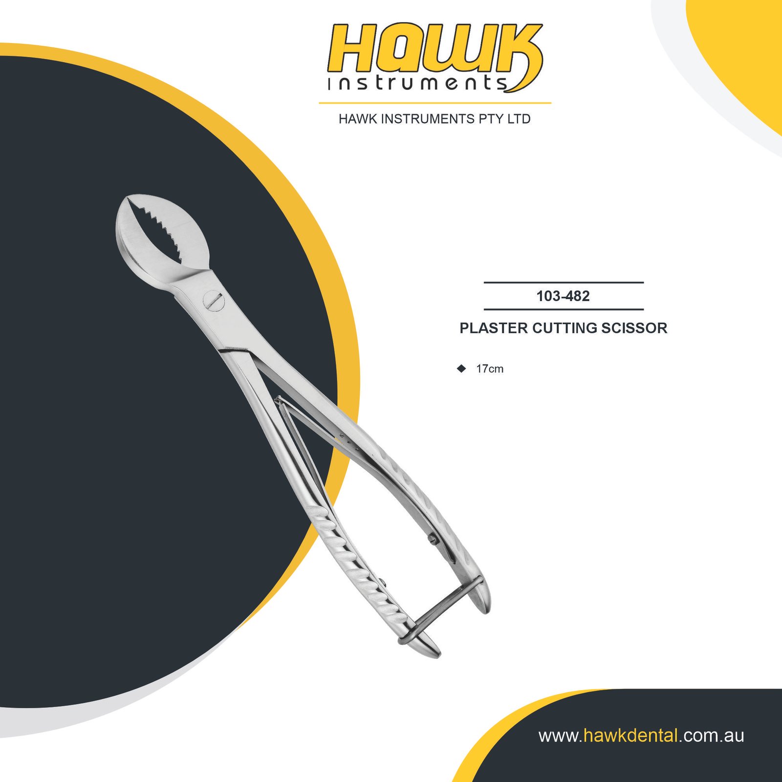 103-482 Hawk Instruments Dental Plaster Cutting Scissors – Dental Laboratory Instrument Australia