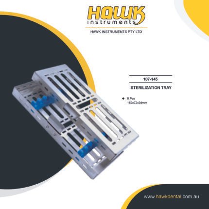 Hawk Dental 5-Piece Autoclave Sterilization Cassette Tray Australia