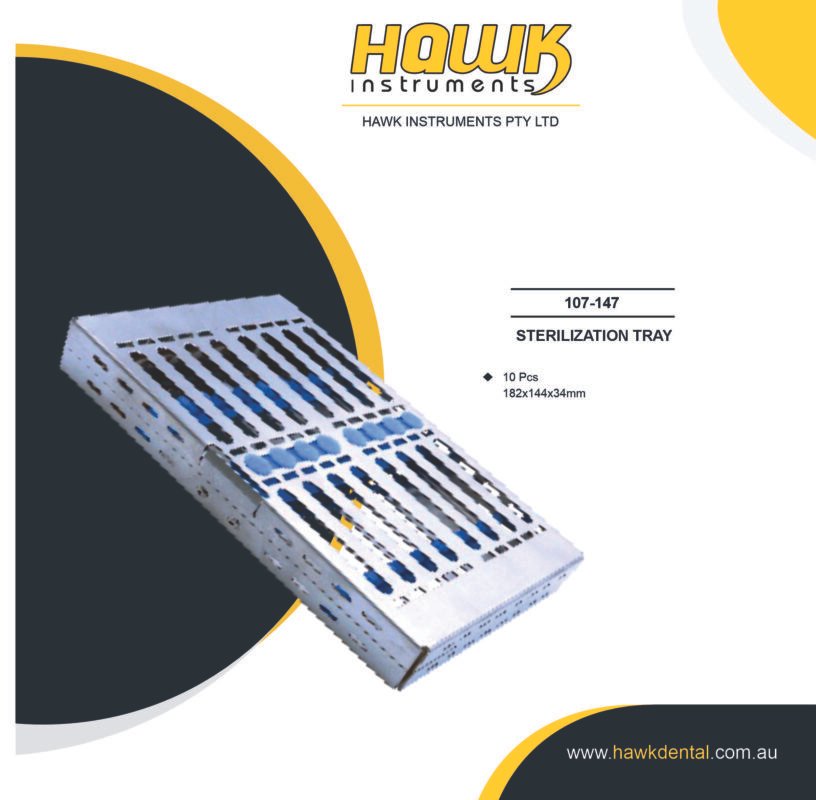 Hawk Dental Dental Autoclave Sterilization Cassette Tray Australia