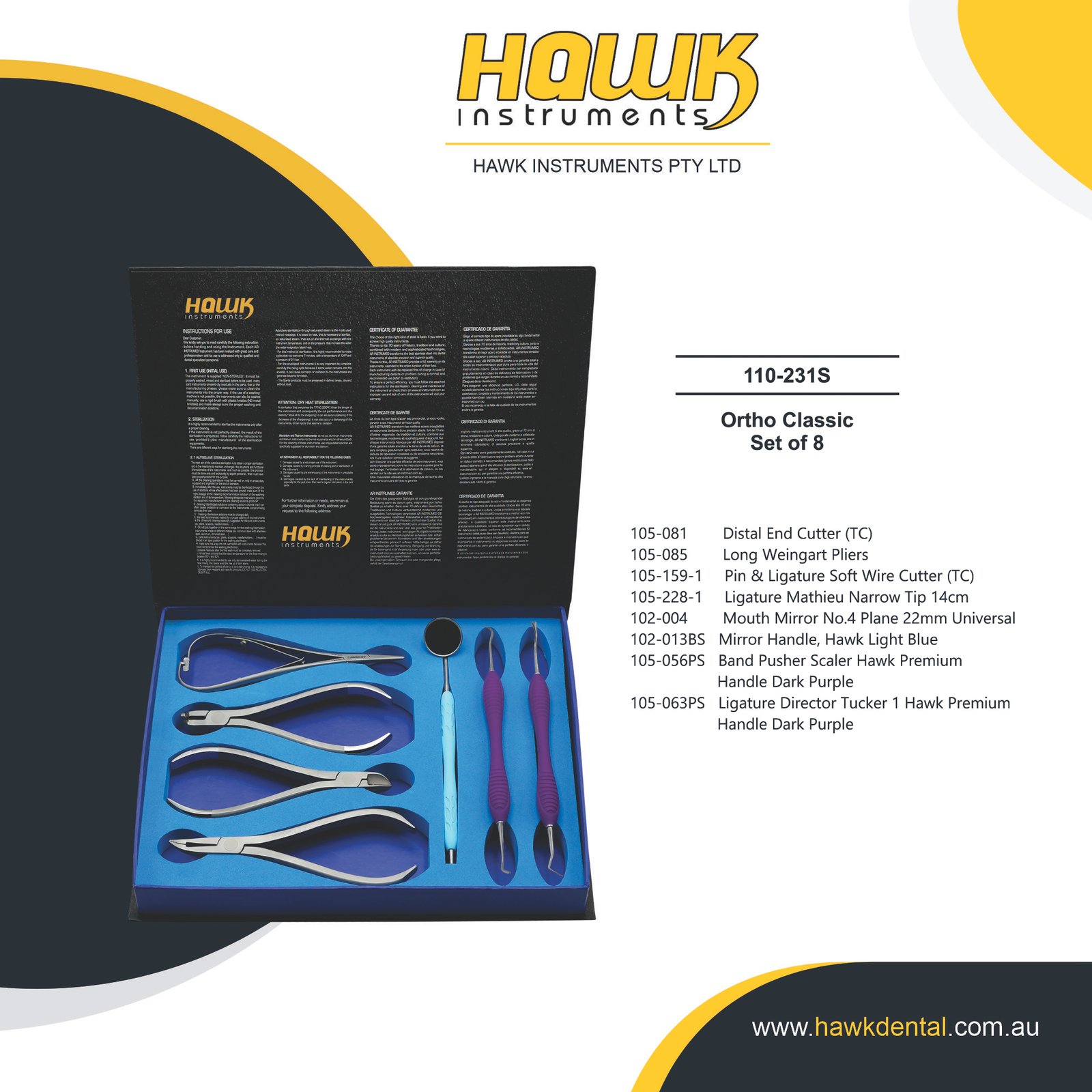 110-231S Ortho Classic Set of 8 - Image 1