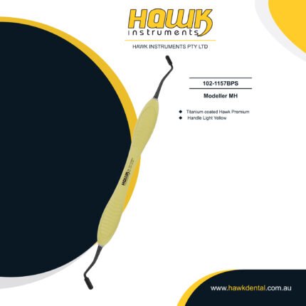 AR INSTRUMED Modeller Packer 2.6–3.2mm titanium coated tip with light yellow premium handle for composite restoration in Australia